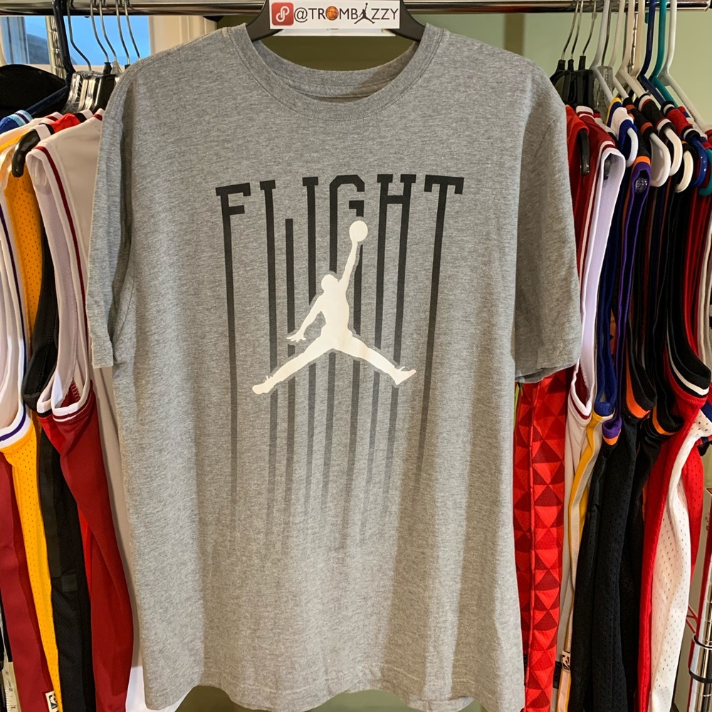 Air Jordan Flight Grey & Black Jumpman T Shirt